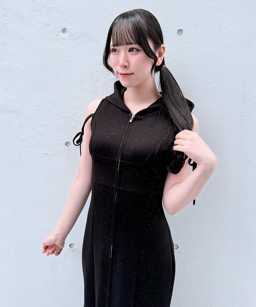 NOMAE（ノーマエ） ワンピース スウェットジップパーカーワンピース 