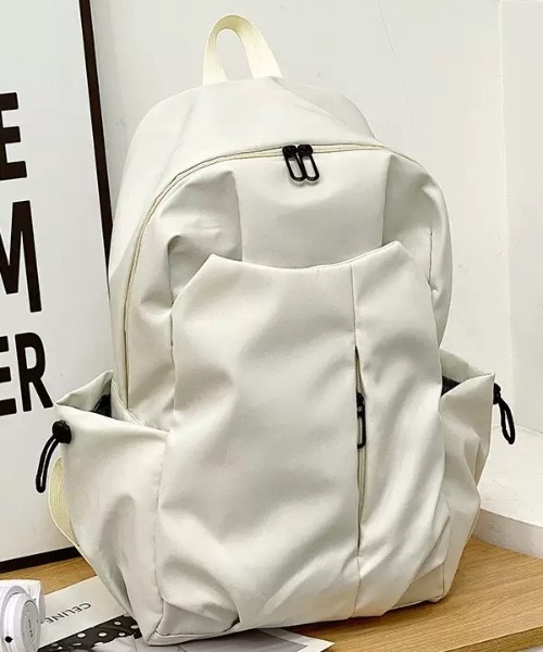 Pocketable day pack デイパック リュックサックホワイト デイバック リュック 大容量マルチポケットリュックサック/通勤通学