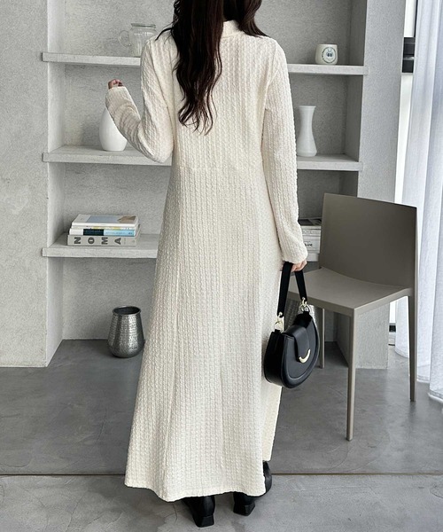 「GeeRA」 長袖ワンピース MEDIUM アイボリー レディース_画像5