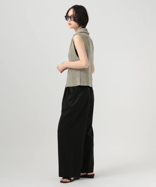 BAYFLOW（ベイフロー） ベスト ジレ 襟付きジップニットベスト