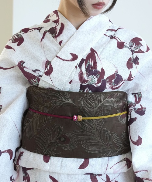 utatane 兵児帯 半幅帯 兵児帯 単品 ジャガード 孔雀の羽衣 レディース