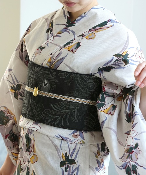 utatane 兵児帯 単品 ジャガード 孔雀の羽衣 レディース : ZOZOTOWN