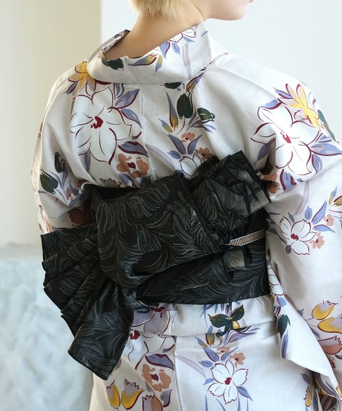 リバーシブル袋帯 レース&ジャガード タイプB 孔雀の羽柄 utatane 兵児帯 単品 ジャガード 孔雀の羽衣 レディース : ZOZOTOWN