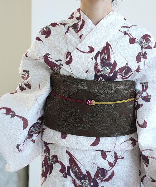 utatane 兵児帯 単品 ジャガード 孔雀の羽衣 レディース : ZOZOTOWN