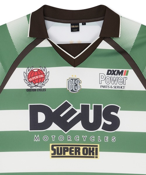 Deus Ex Machina モトクロス　メッシュシャツ DEUS EX MACHINA（デウスエクスマキナ） tシャツ STRIPE SS MOTO
