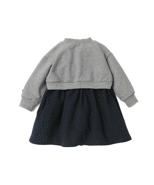 「n.o.u.s」 「KIDS」ドッキングワンピース 140cm グレー キッズ_画像3