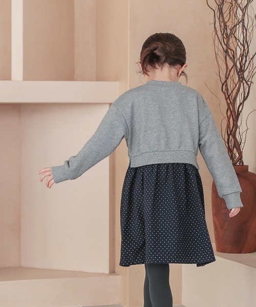 「n.o.u.s」 「KIDS」ドッキングワンピース 140cm グレー キッズ_画像9