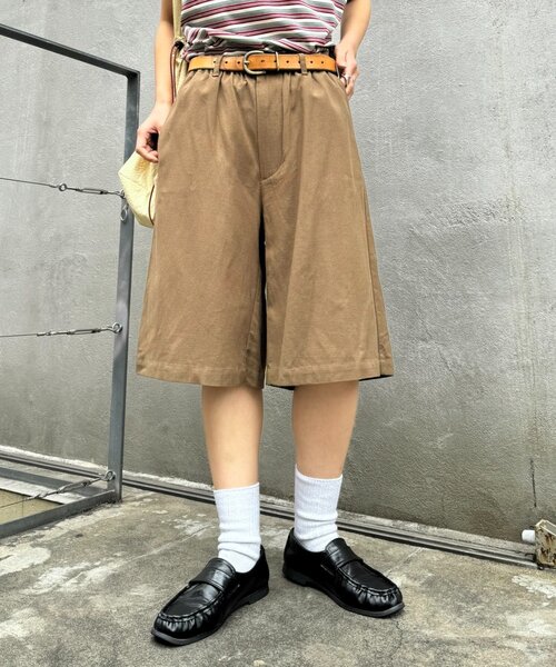 GEVACO ストレートハーフパンツ レディース GEVACO（ゲバコ） ワイドパンツ ハーフパンツ パンツ 短パン 「GEVACO