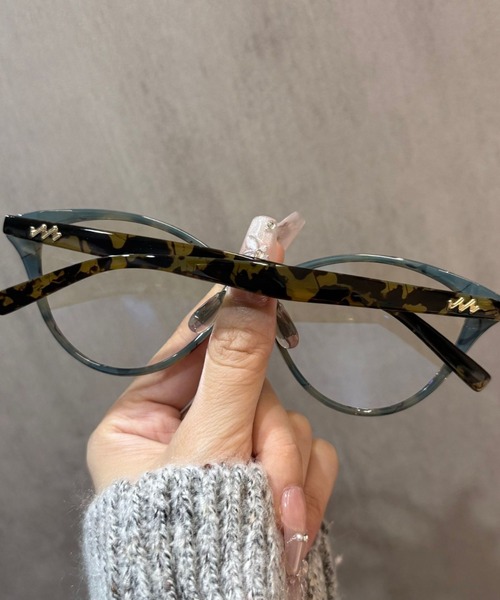 LACーVERT 伊達メガネ メガネ 眼鏡 キャットアイクリアフレームメガネ
