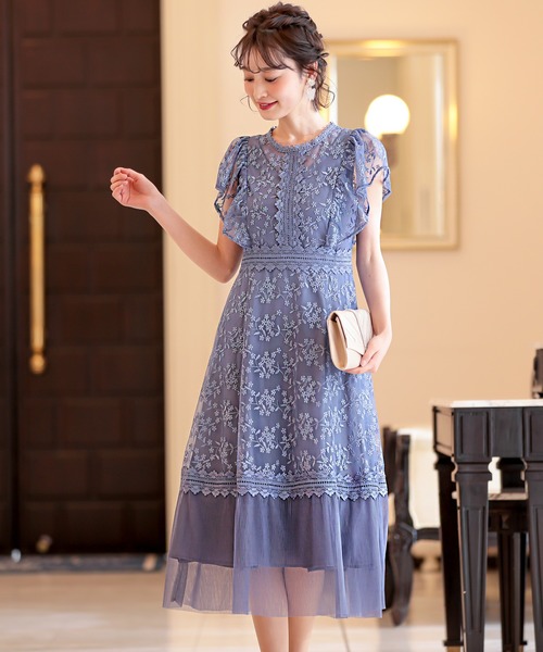 Web限定 ドレス フラワーレース 刺繍 Iライン ワンピースドレス Zozotown Paypayモール店 通販 Paypayモール のオシャレな Www Skylanceronline Com