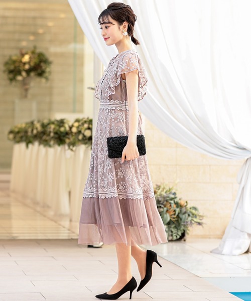 Web限定 ドレス フラワーレース 刺繍 Iライン ワンピースドレス Zozotown Paypayモール店 通販 Paypayモール のオシャレな Www Skylanceronline Com