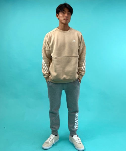 スウェット adidas/アディダス ドロップショルダー バックプリント 
