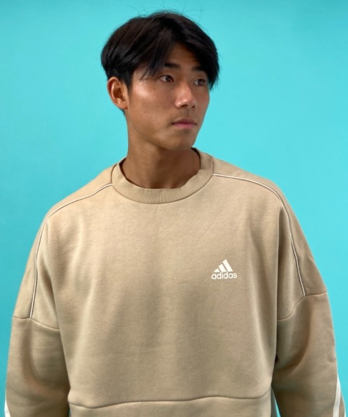 スウェット adidas/アディダス ドロップショルダー バックプリント 