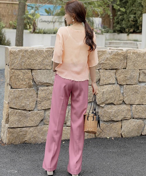 d.i.a. トップス DAY CLOSET ブラウス シャツ レディース 半袖シースルーメロウ
