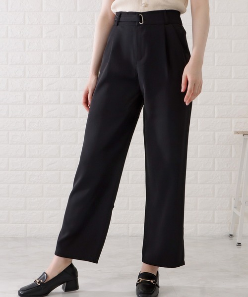 REM スラックスパンツ　50 シップス購入 Lace Ladies スラックス パンツ ボタンストラップ付きハイ