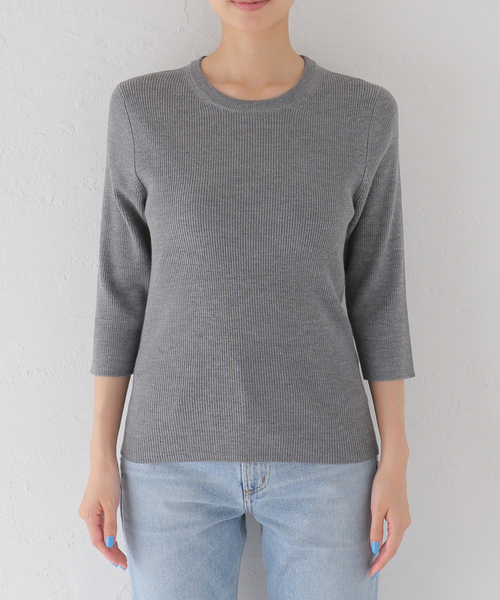 Deuxieme Classe ニット *Rib クルーネック プルオーバー