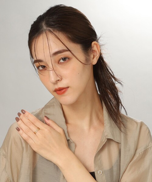 指輪 リング K10ブランチクロス リング レディースの画像