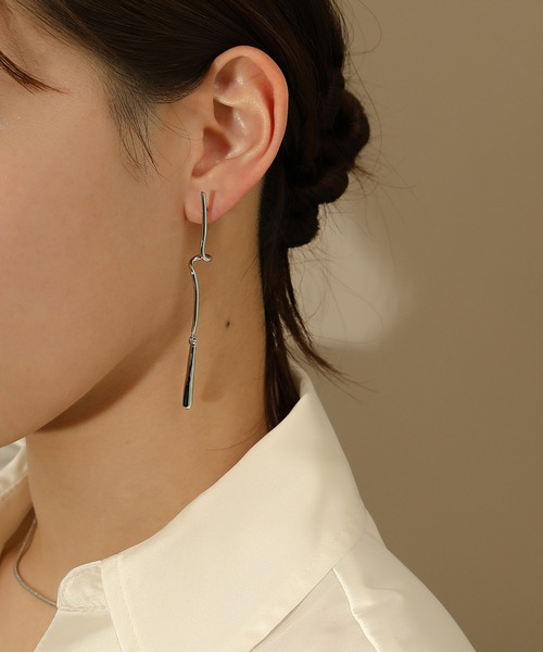 voov ピアス アシンメトリー ニュアンス ピアス レディース : ZOZOTOWN