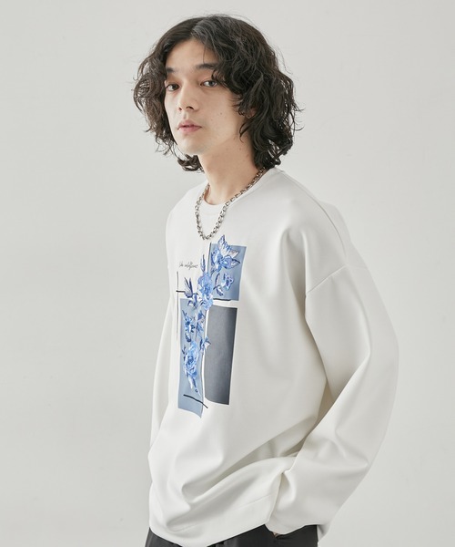 JUNRED tシャツ オーバーラップアートワイドスリーブPO（追加