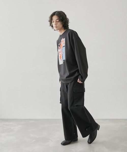 JUNRED tシャツ オーバーラップアートワイドスリーブPO（追加
