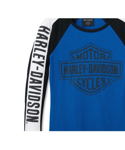 オーセンティックバー＆シールドリブニットトップ レディース Harley Davidson オーセンティックバー＆シールドリブニット