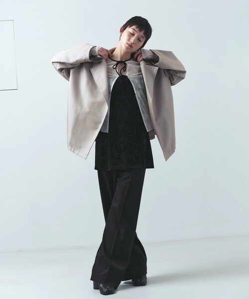 コート SHORT OVERSIZE COAT CODE A トレンチコート コート oversized short trench coat