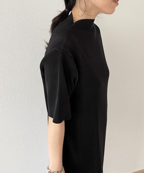 デイリー 大人かわいい プリーツ  半袖 ワンピース daily daily super stretch pleats one piece / デイリー