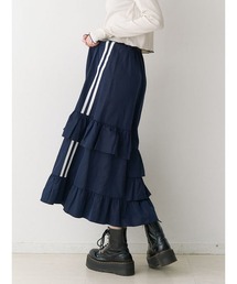 スカート ラインフリルフレアスカート レディース : 84063882  