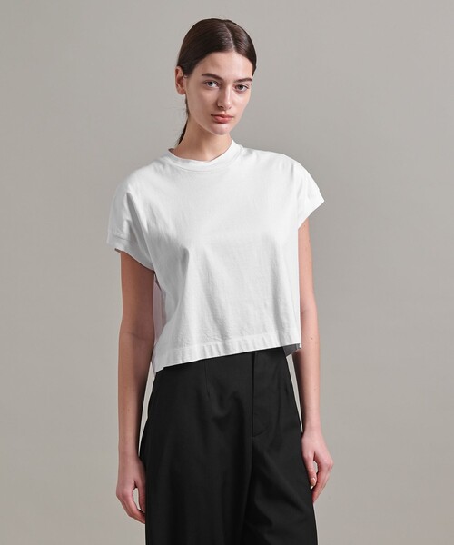 ＜LOEFF＞スビンコットン 5分袖 クルーネックTシャツ コットン ホワイト UNITED ARROWS｜<LOEFF>スビンコットン 5分袖 クルーネックT