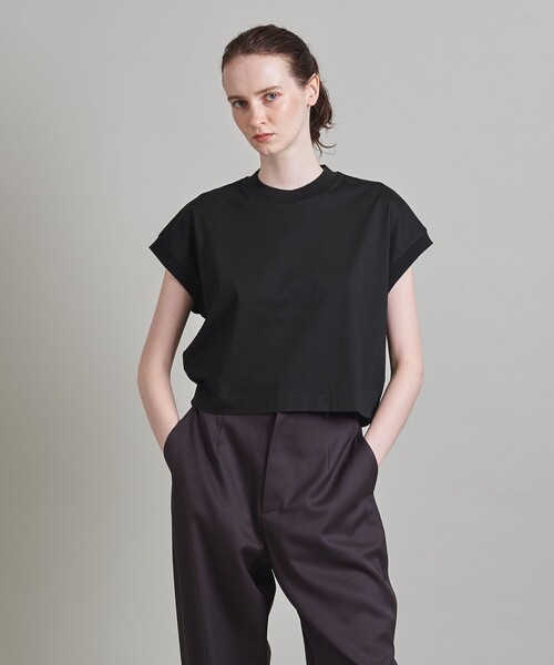 tシャツ 「LOEFF」スビンコットン ワイド ショート Tシャツ レディース LOEFF tシャツ 「LOEFF」スビンコットン ワイド ショート T