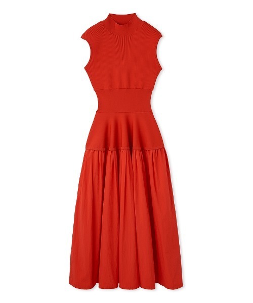 FRAY I.D（フレイ・アイディー） ワンピース タフタコンビ ニット