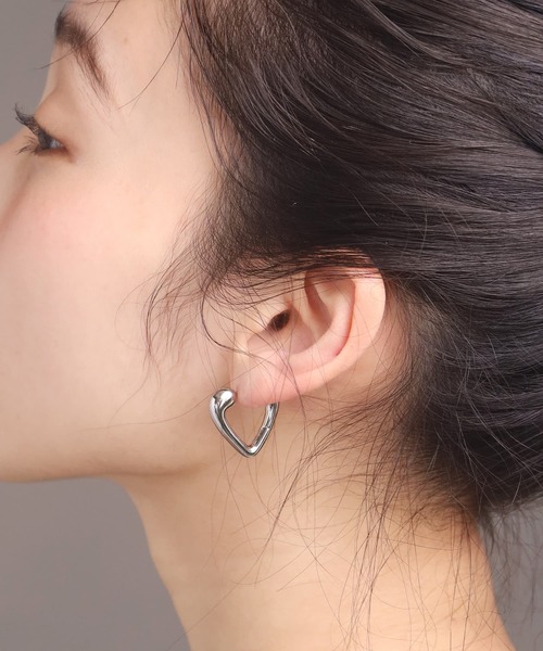 LHME ピアス 「WEB限定」“Moment”ハートフープピアス/サージカル