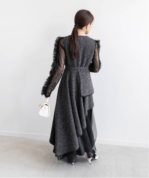 RANDA ワンピース チュールレイヤードジャケットワンピース