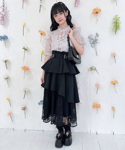 rosymonster トリプルフリルブラウス ブラック　Fサイズ 新品 2026年最新】RosyMonster トリプルフリルの人気アイテム - メルカリ