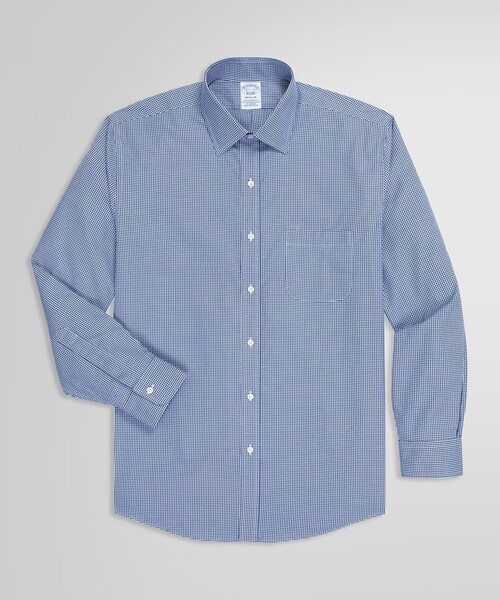 BROOKS BROTHERS シャツ スーピマコットンストレッチ ギンガム