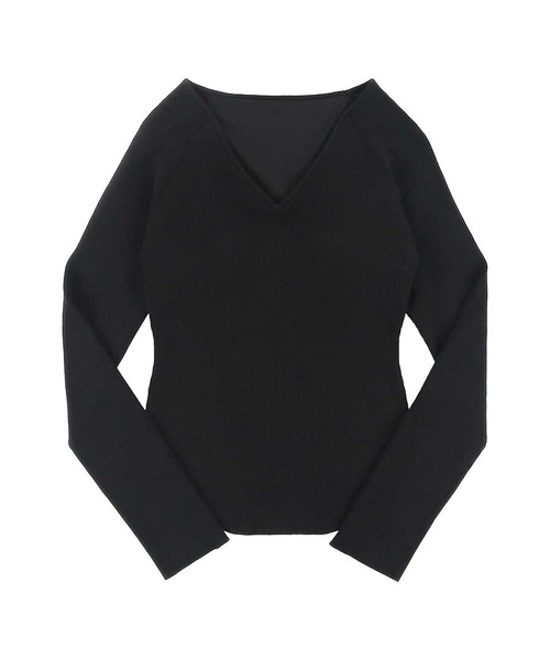 新品未使用　ＯＵＲ　ＷＡＣＯＡＬ　カップインＶネックニット OUR WACOAL ニット セーター カップ付きVネックニット 長袖 レディース