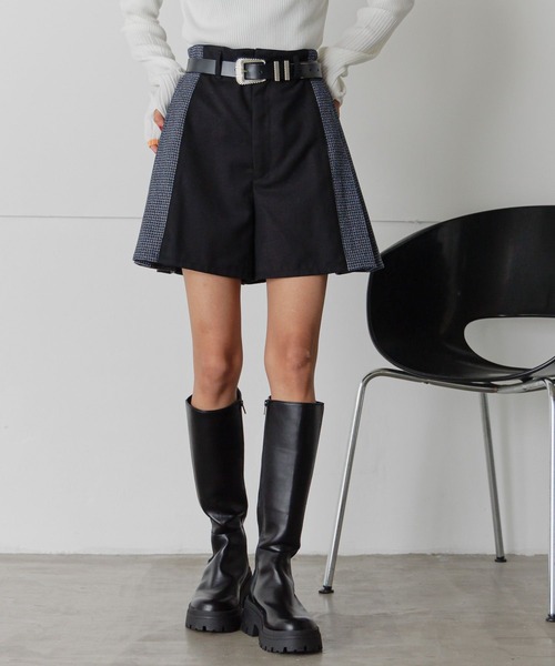PAGEBOY パンツ サイドツイードショートパンツ レディース