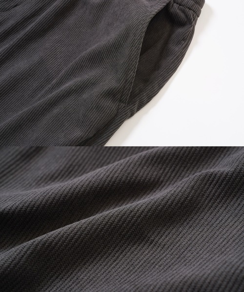 JIGGYS SHOP パンツ ストレッチコーデュロイスリムテーパードイージー