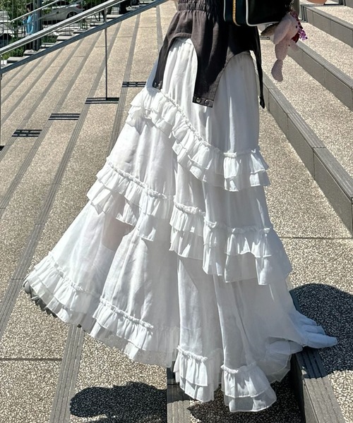 Alley Tokyo スカート ふりふりシアースカート : ZOZOTOWN Yahoo