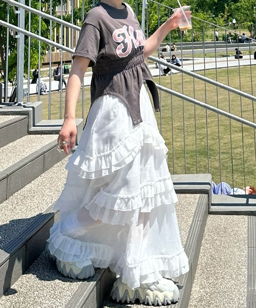 Shury スカート Alley Tokyo スカート ふりふりシアースカート : ZOZOTOWN Yahoo