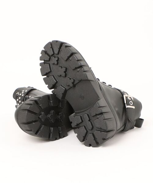 STYLEBLOCK（スタイルブロック） ブーツ スタッズ装飾ベルト付きレース