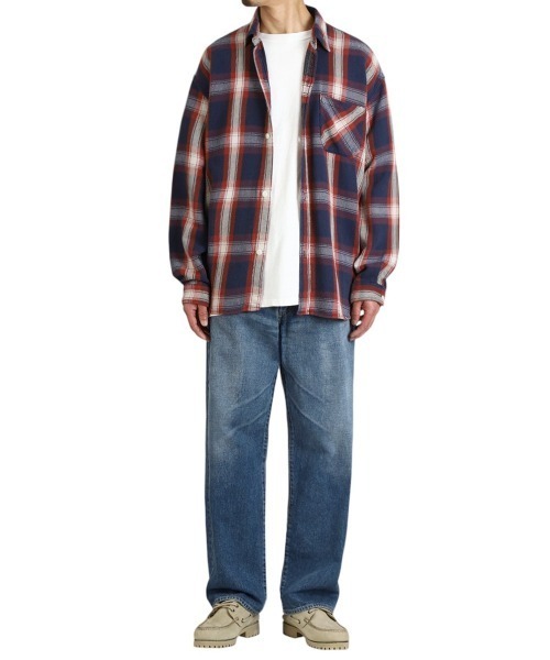 REMI RELIEF NAVY LABEL シャツ / レミレリーフ ネイビーレーベル：IND