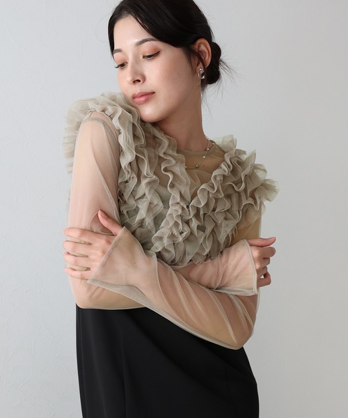 ⭐︎美品⭐︎ BLUEEASTフリルオケージョンドレス Sサイズ ブラウン 花柄 BLUEEAST（ブルーイースト） ドレス フリルチュールセットパーティー