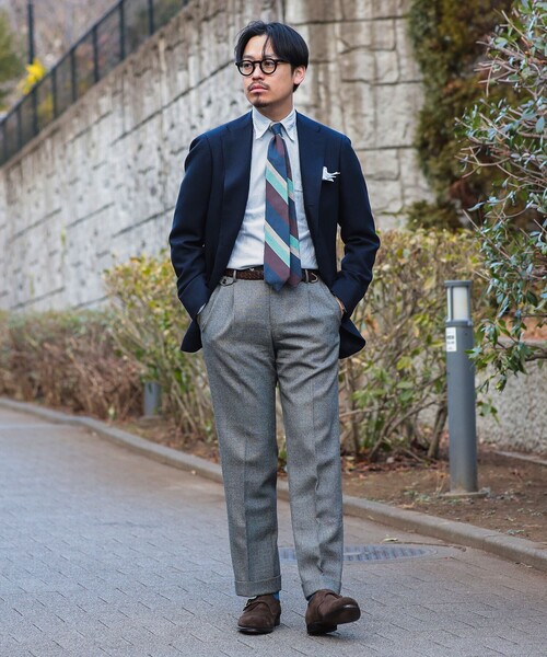 BEAMS F / Savile Clifford ストライプ スーツ　46 BEAMS F / Savile Clifford ストライプ スーツ 46