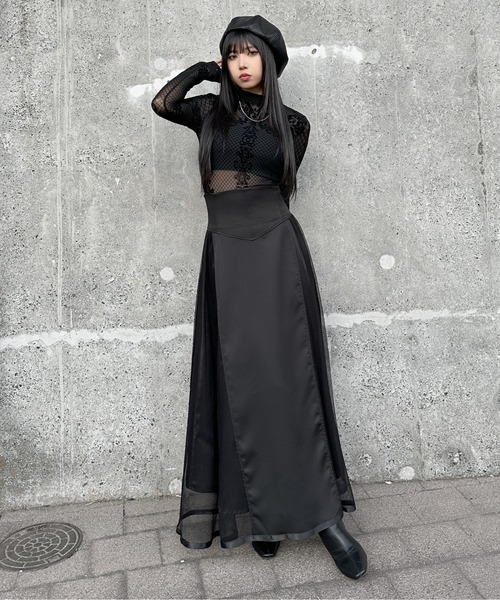 LVEU.（ラブユ） tシャツ 「LVEU.」レースデザインボディスーツ