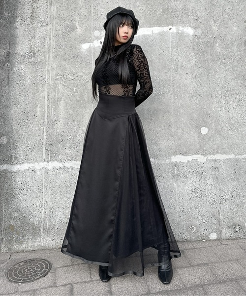 LVEU.（ラブユ） tシャツ 「LVEU.」レースデザインボディスーツ