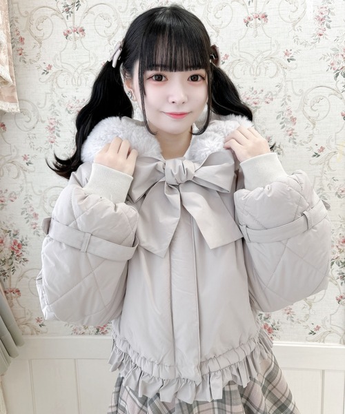 ロジータ アウター BIGリボン中綿ブルゾン ROJITA（ロジータ） ブルゾン アウター BIGリボン中綿ブルゾン