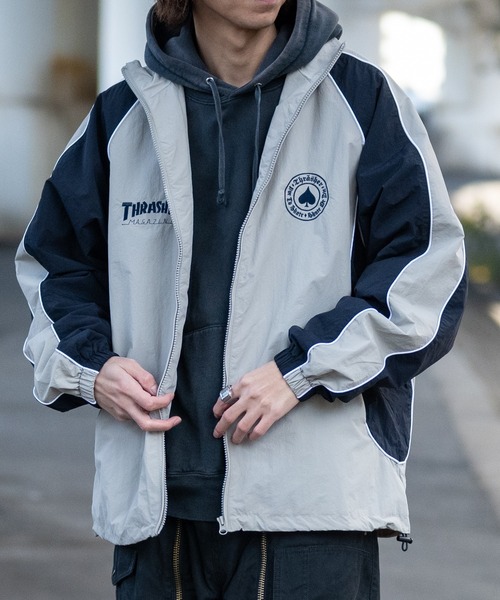 トラックジャケット seventy seven(セブンティセブン)】W zip line jersey track