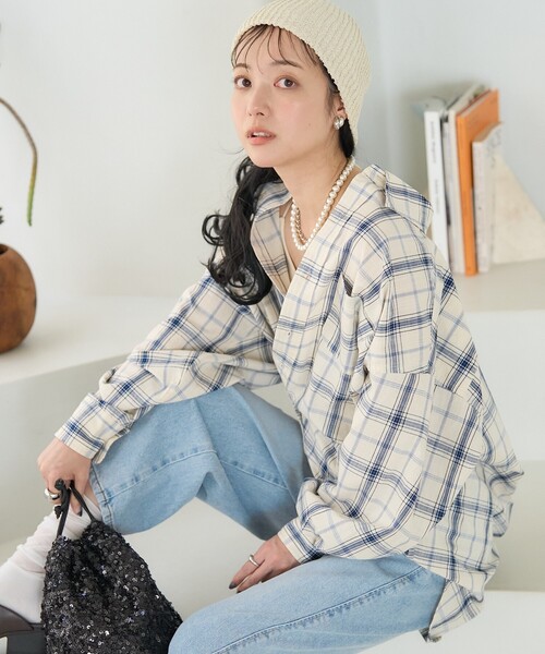 ブラウス シャツ Mes Demoiselles/ボタンダウンカシュクールシャツ 長袖 レディース Mes Demoiselles/ボタンダウンカシュクールシャツ 長袖