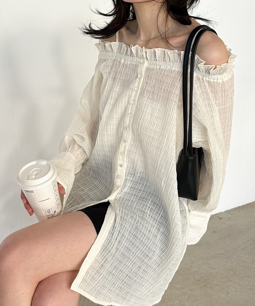 solleim（ソルレム） ブラウス シャツ オフショルシアーチェック